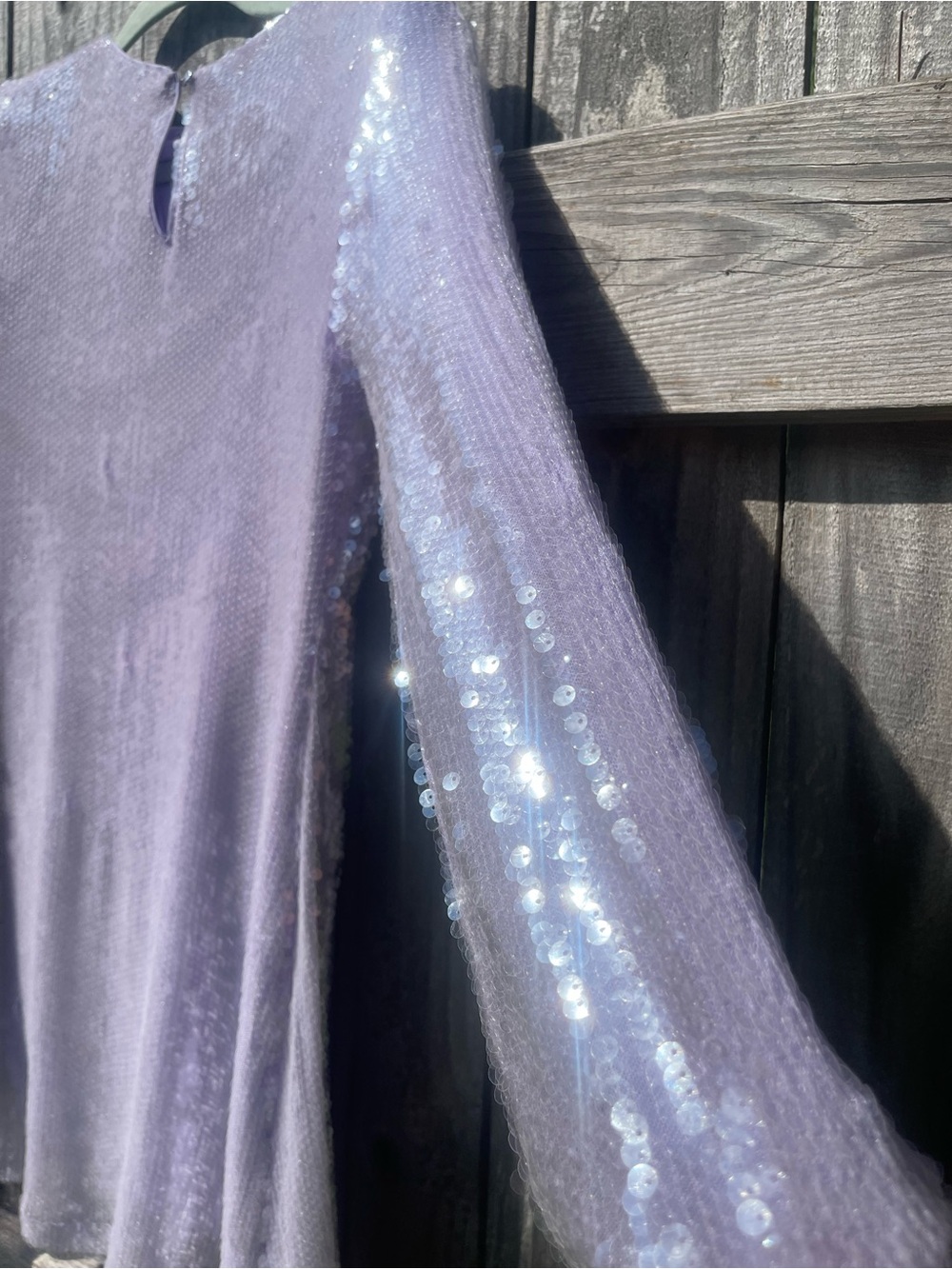 GB girls Lavender Sequin Long Sleeve Formal Dress - Picture 11 of 11